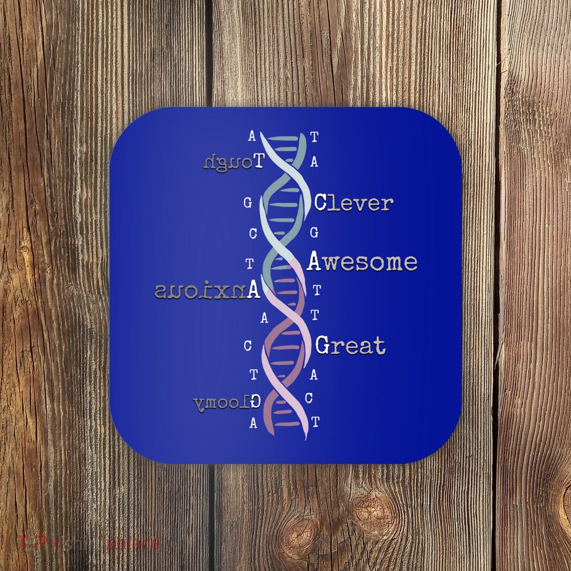 Dna Tee Awesome Genome Funny Science Genetics Birthday Gift Coaster