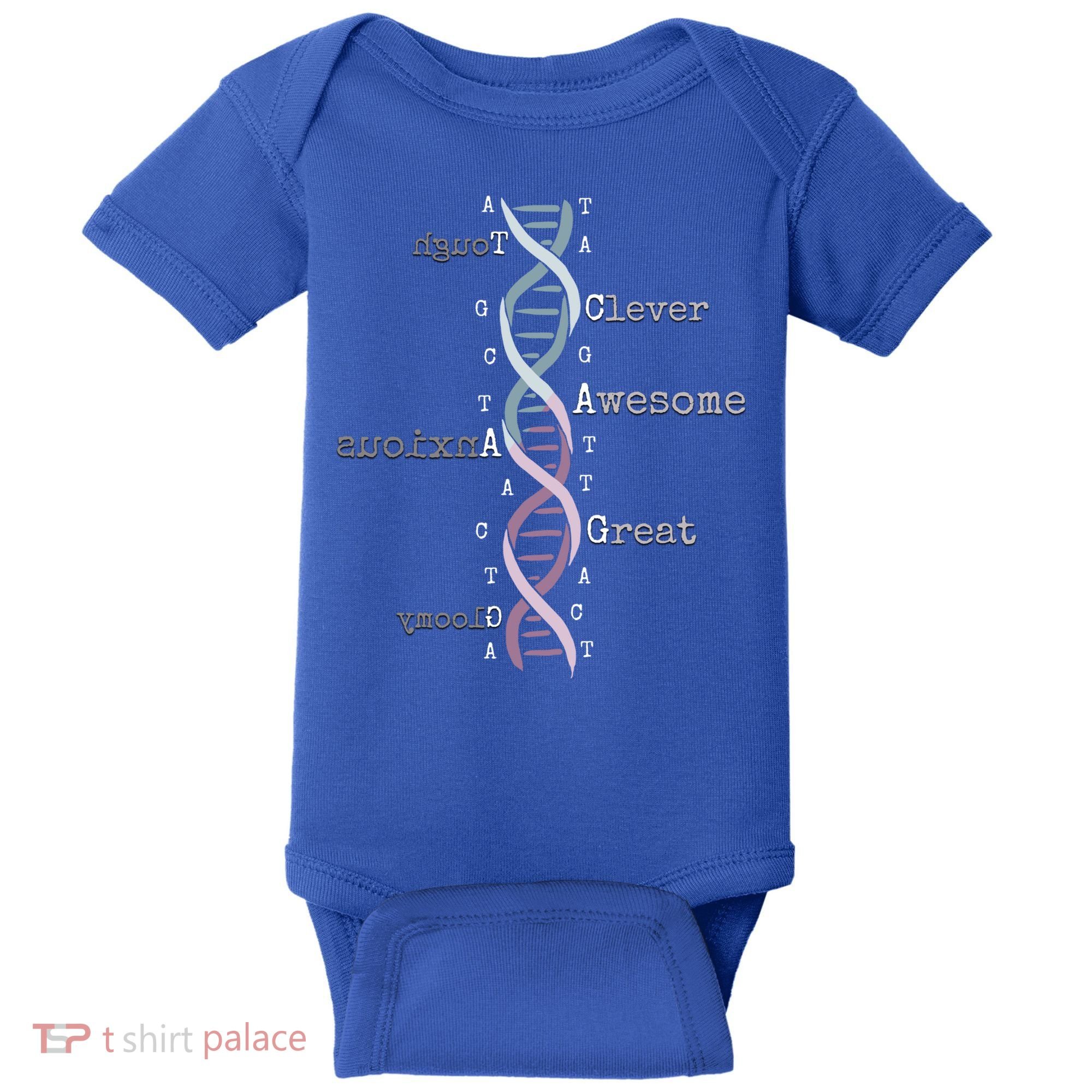 Dna Tee Awesome Genome Funny Science Genetics Birthday Gift Baby Bodysuit