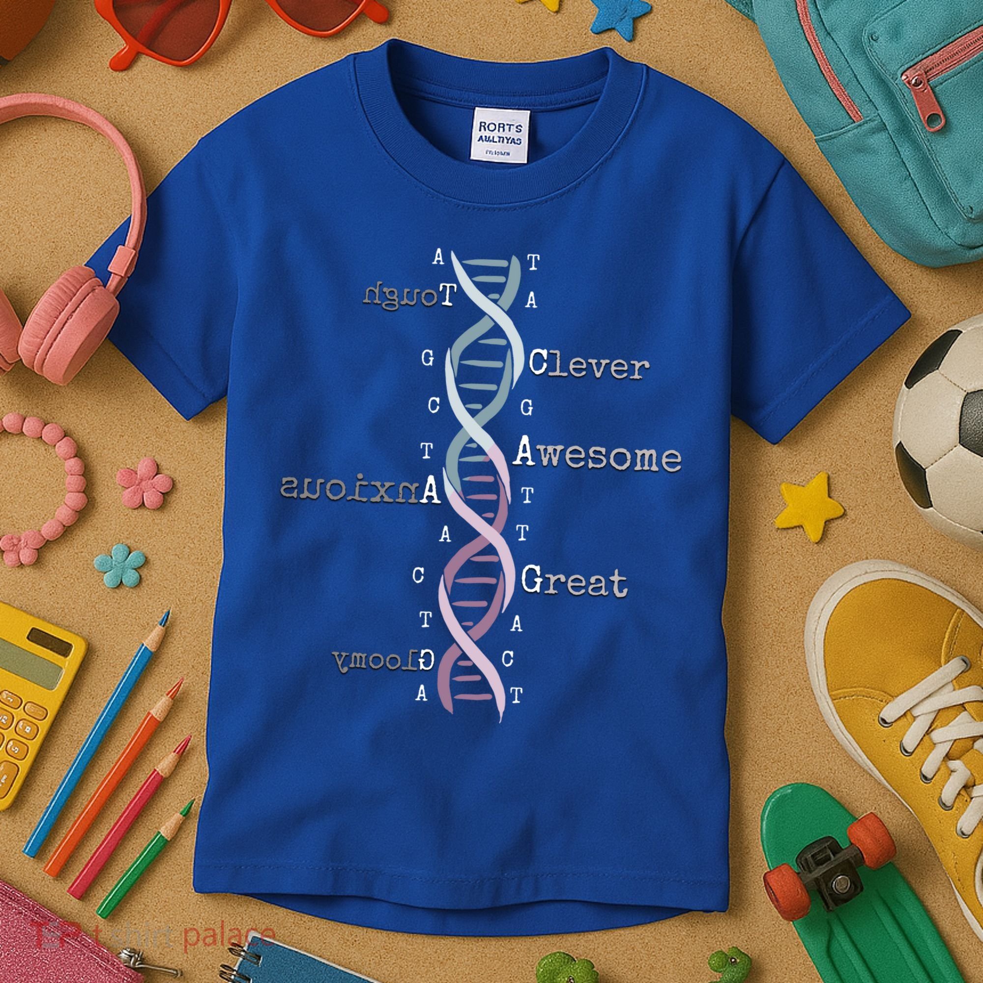 Dna Tee Awesome Genome Funny Science Genetics Birthday Gift Kids T-Shirt
