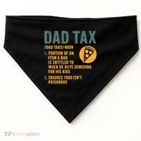 Dad Tax: A Fun Take on Fatherhood USA-Made Doggie Bandana thumb 0