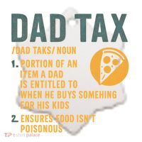 Dad Tax: A Fun Take on Fatherhood Ceramic Ornament thumb 2