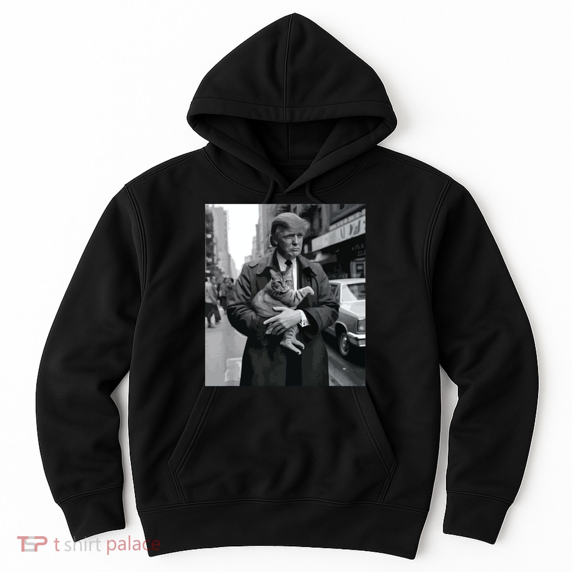 Donald Trump And Cat In Nyc Hoodie