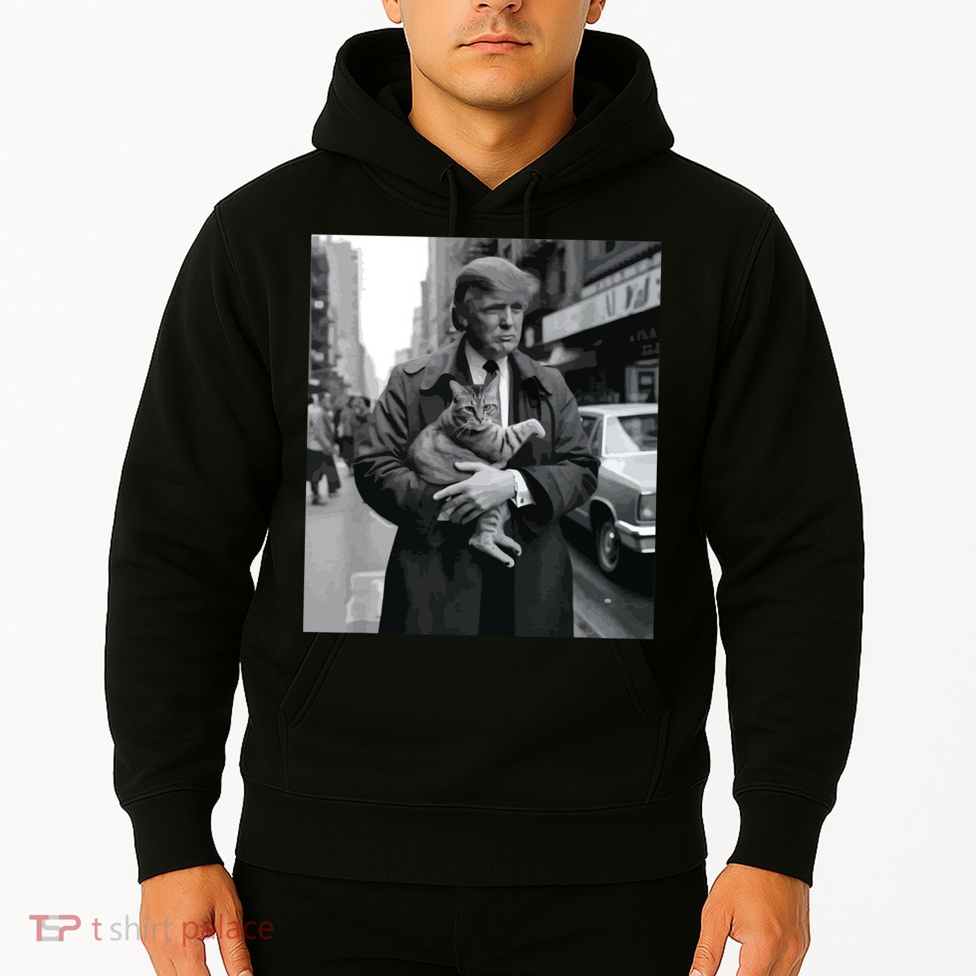 Donald Trump And Cat In Nyc Hoodie