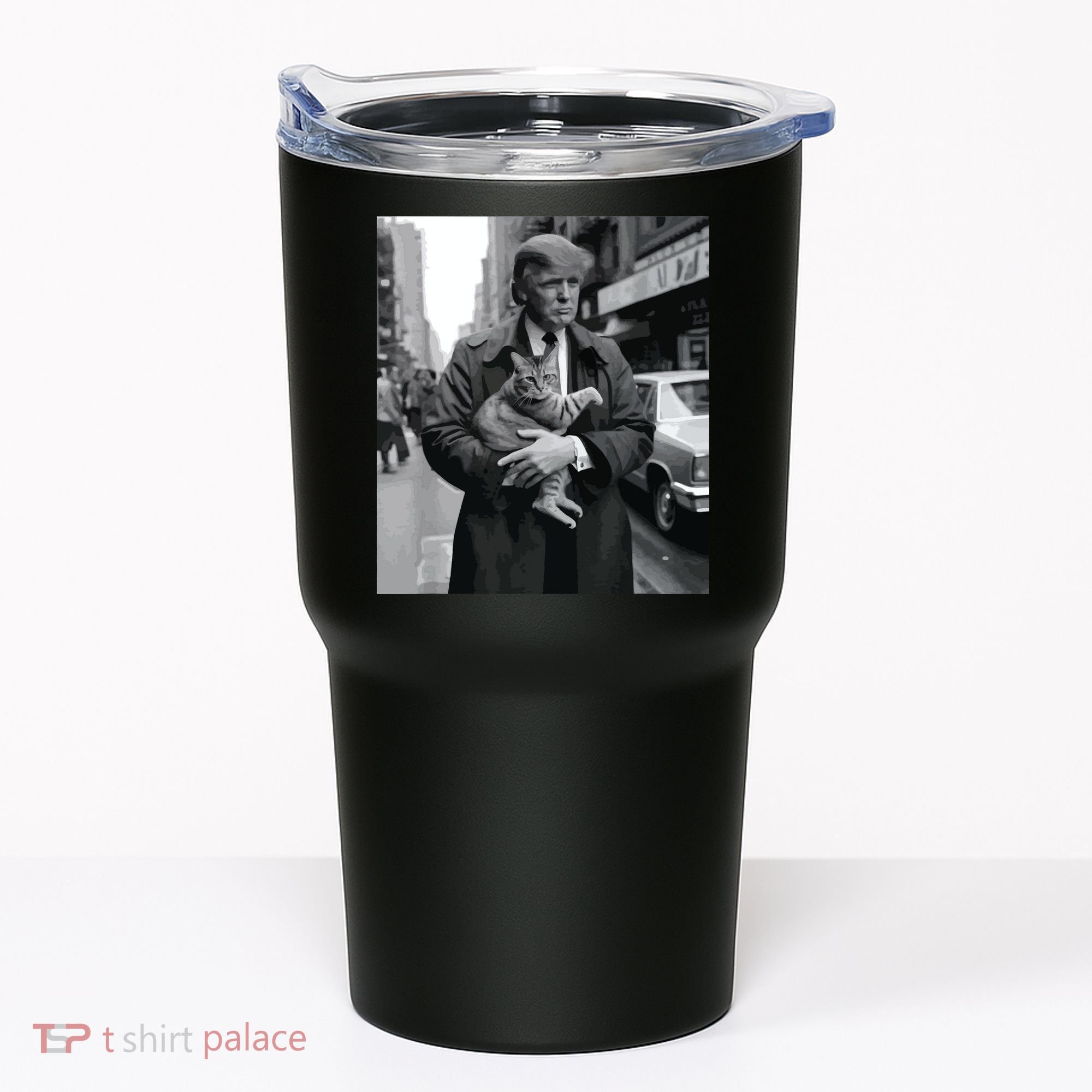 Donald Trump And Cat In Nyc Tumbler