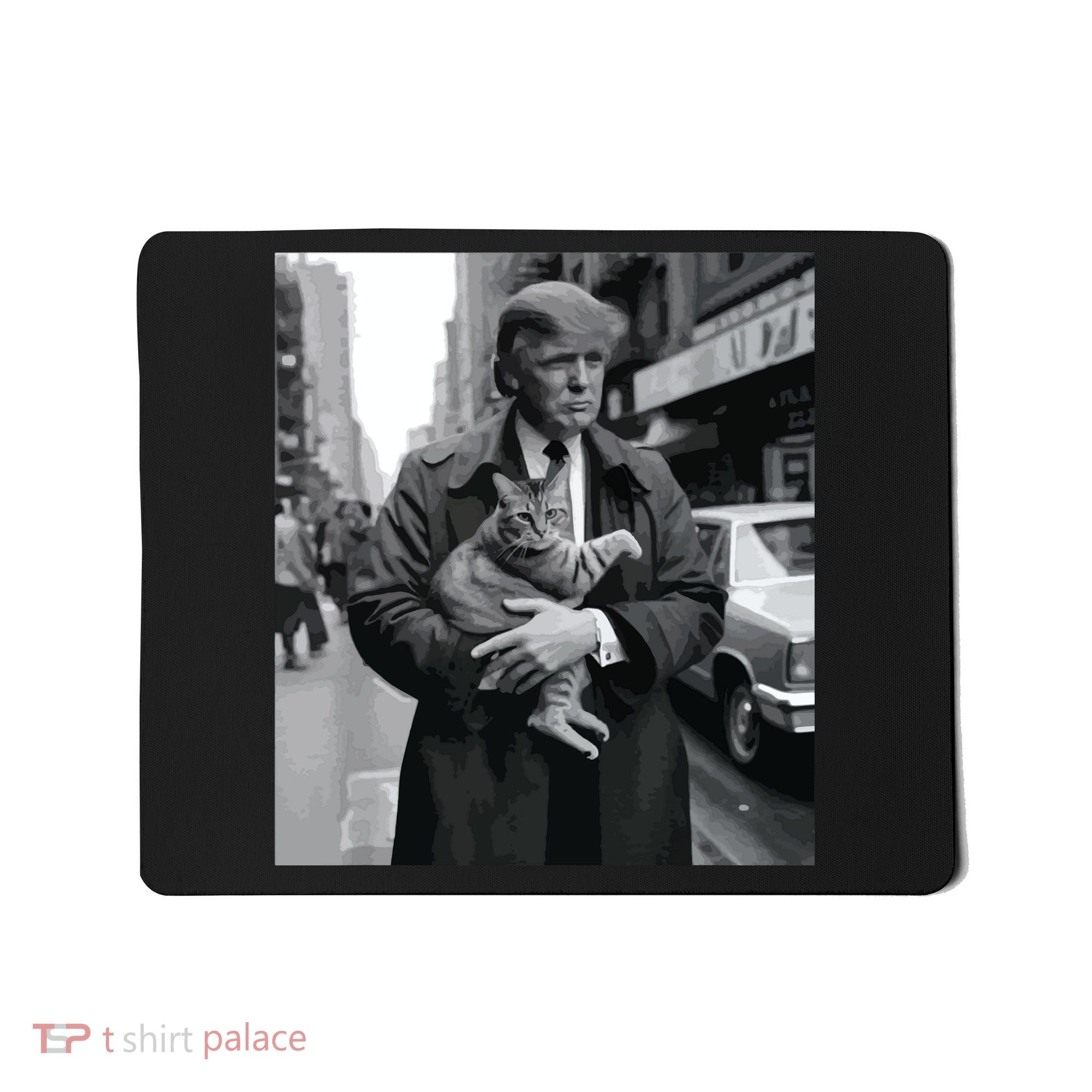 Donald Trump And Cat In Nyc Mousepad