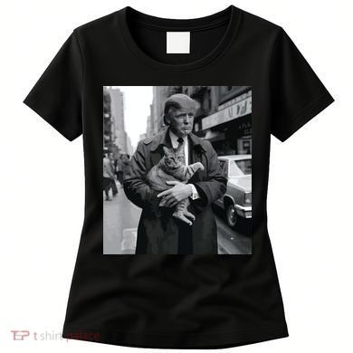 Donald Trump And Cat In Nyc Women's T-Shirt