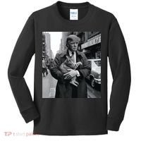 Donald Trump And Cat In Nyc Kids Long Sleeve Shirt thumb 0