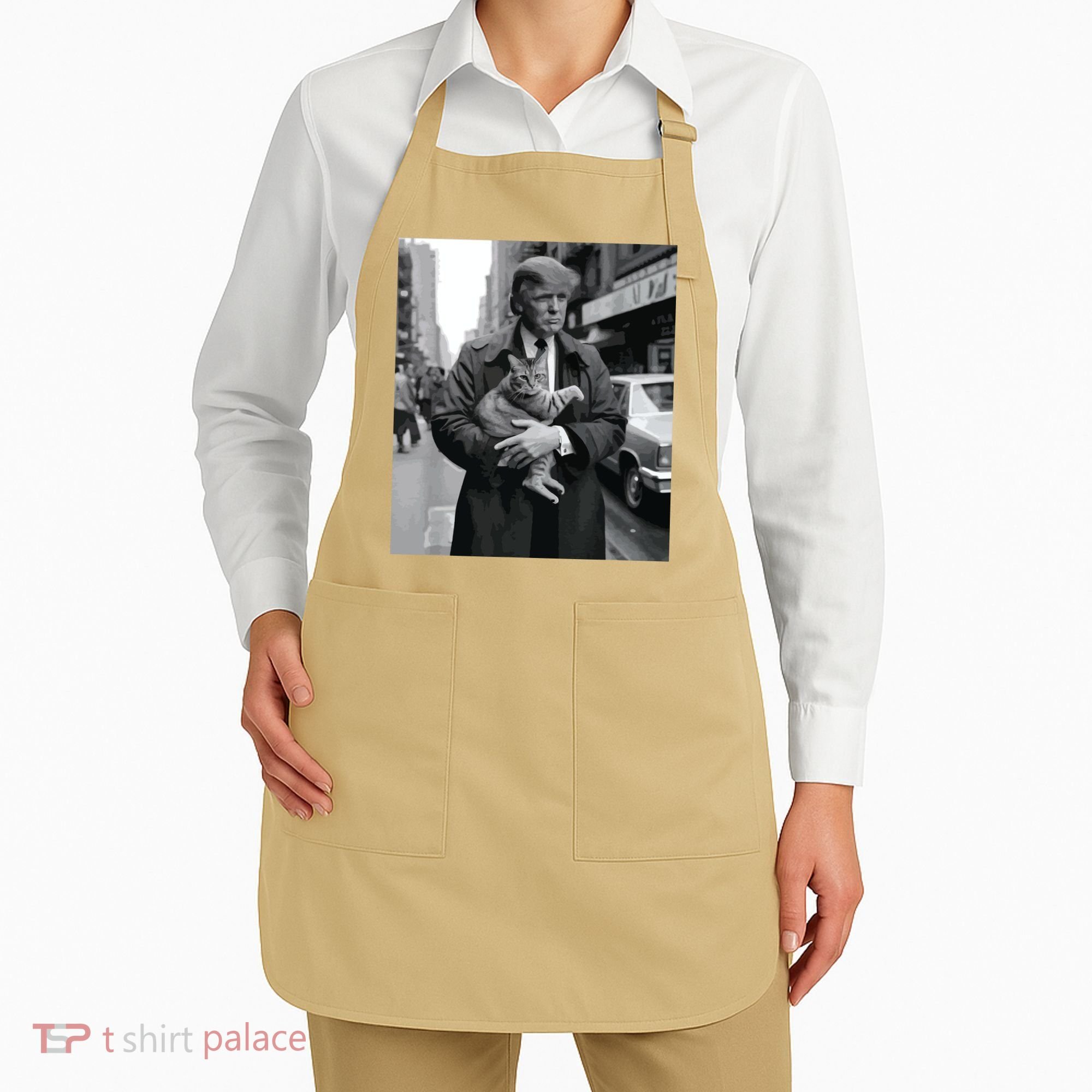Donald Trump And Cat In Nyc Apron