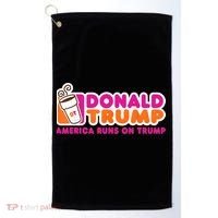 Donald Trump America Runs On Trump Golf Towel thumb 0