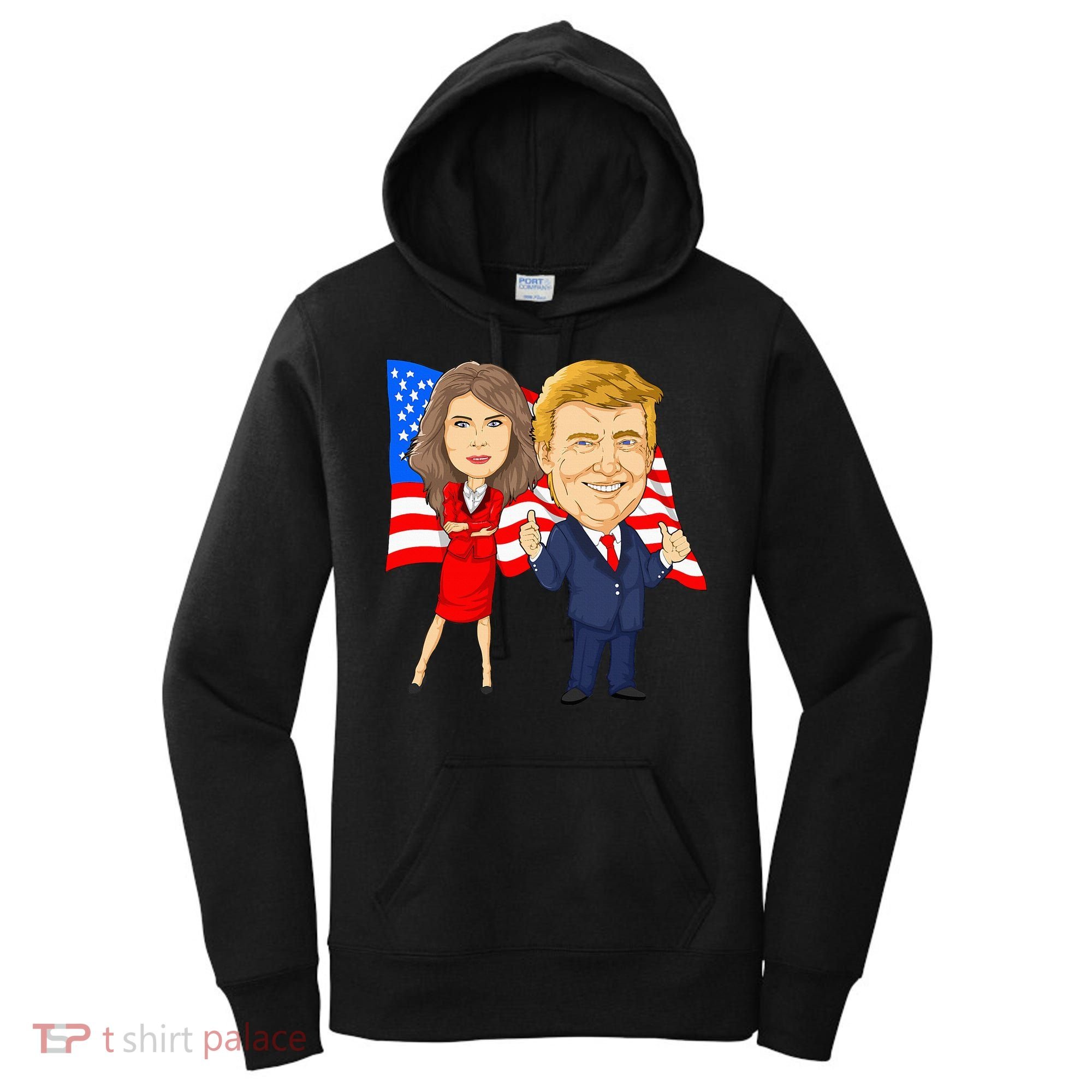 Donald Trump And Melania Trump Potus Flotus Usa Women's Hoodie