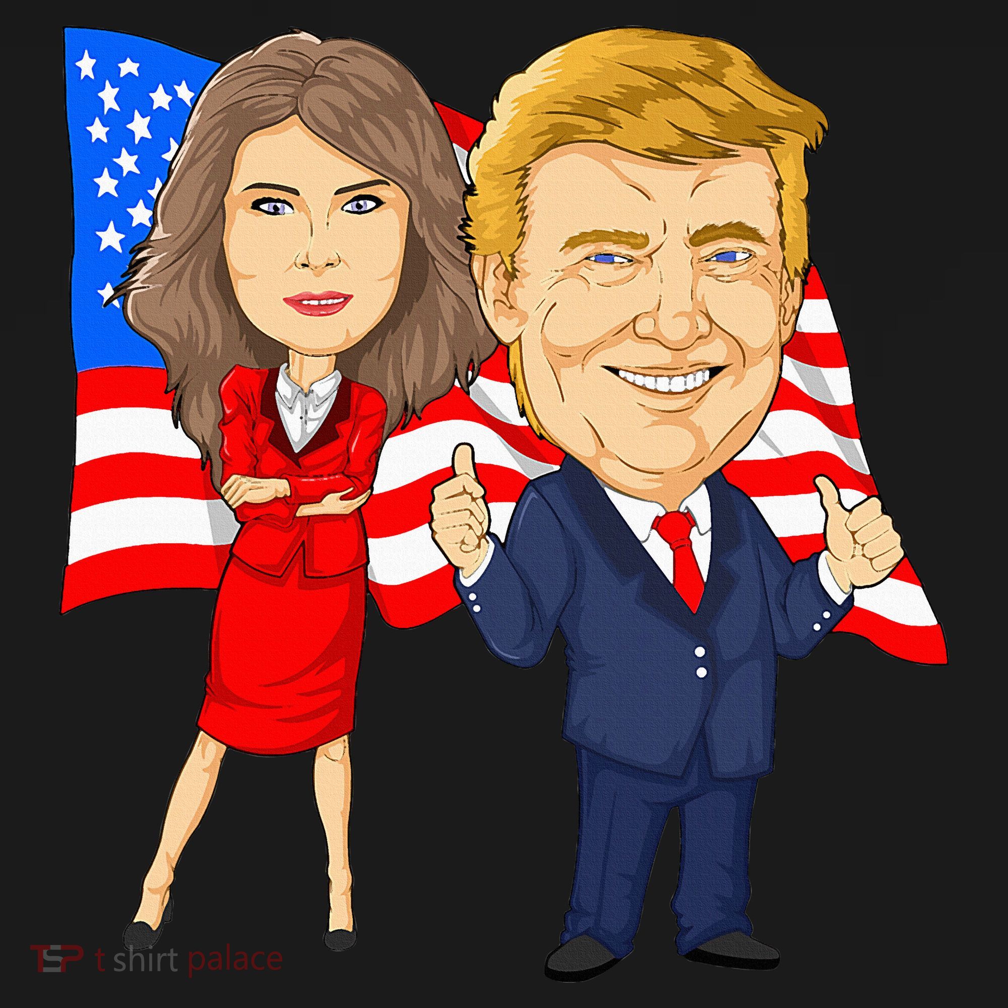 Donald Trump And Melania Trump Potus Flotus Usa Women's Hoodie