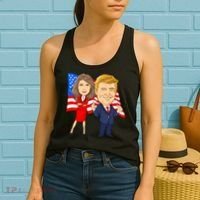 Donald Trump And Melania Trump Potus Flotus Usa Women's Tank Top thumb 2
