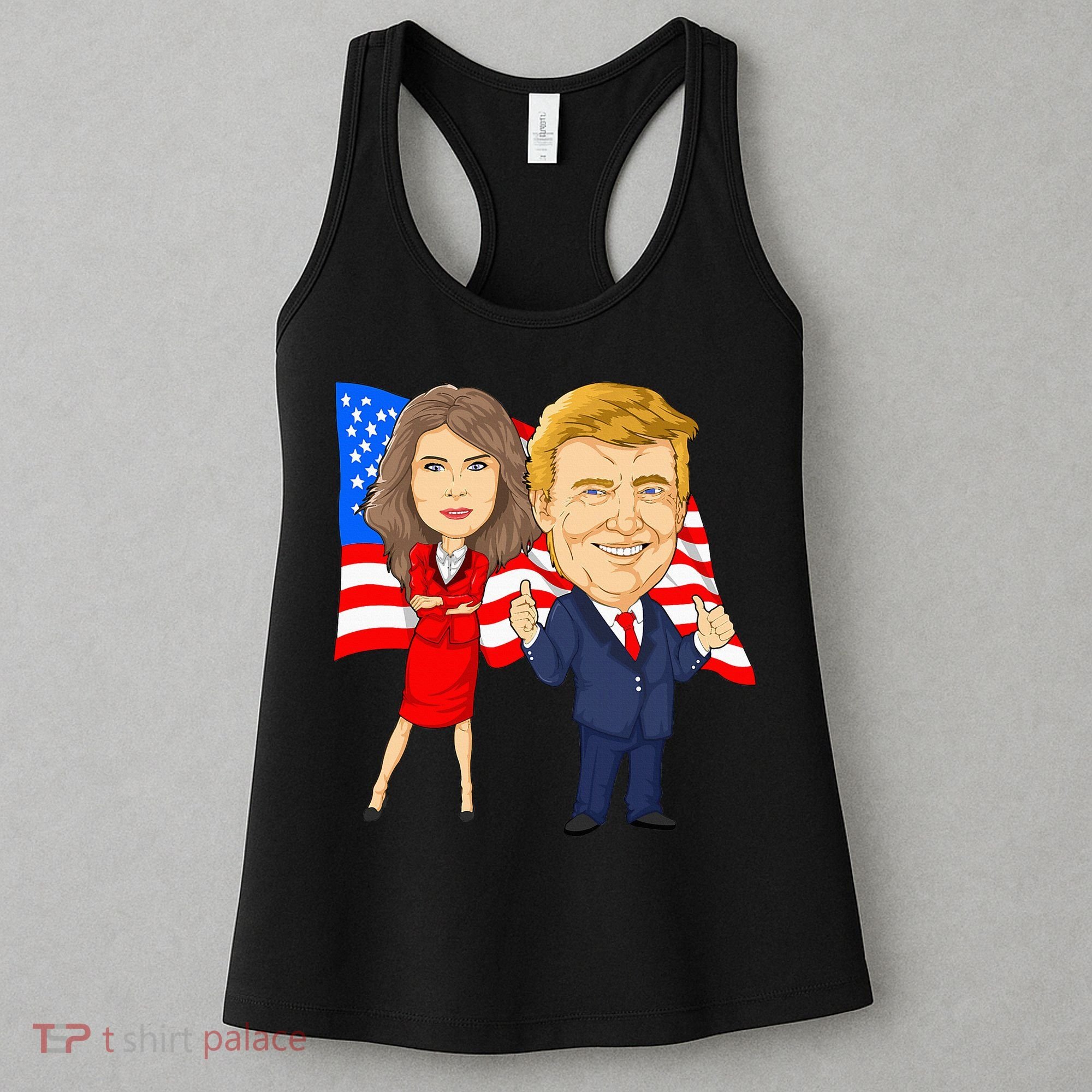 Donald Trump And Melania Trump Potus Flotus Usa Women's Tank Top