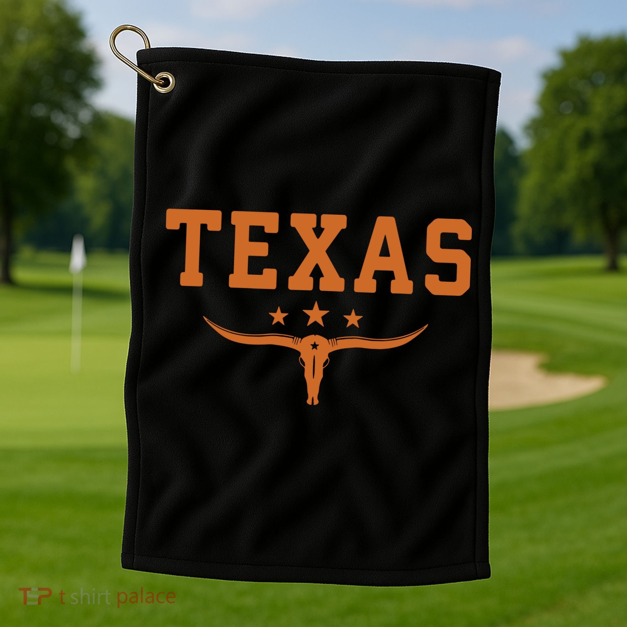 Distressed Texas Apparel Golf Towel