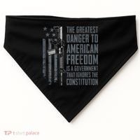 Danger To American Freedom Pro Gun 2nd Amendment USA-Made Doggie Bandana thumb 0