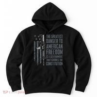 Danger To American Freedom Pro Gun 2nd Amendment Hoodie thumb 0
