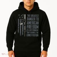 Danger To American Freedom Pro Gun 2nd Amendment Hoodie thumb 2