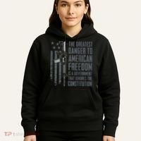 Danger To American Freedom Pro Gun 2nd Amendment Hoodie thumb 5
