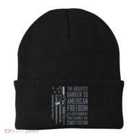 Danger To American Freedom Pro Gun 2nd Amendment Beanie thumb 0