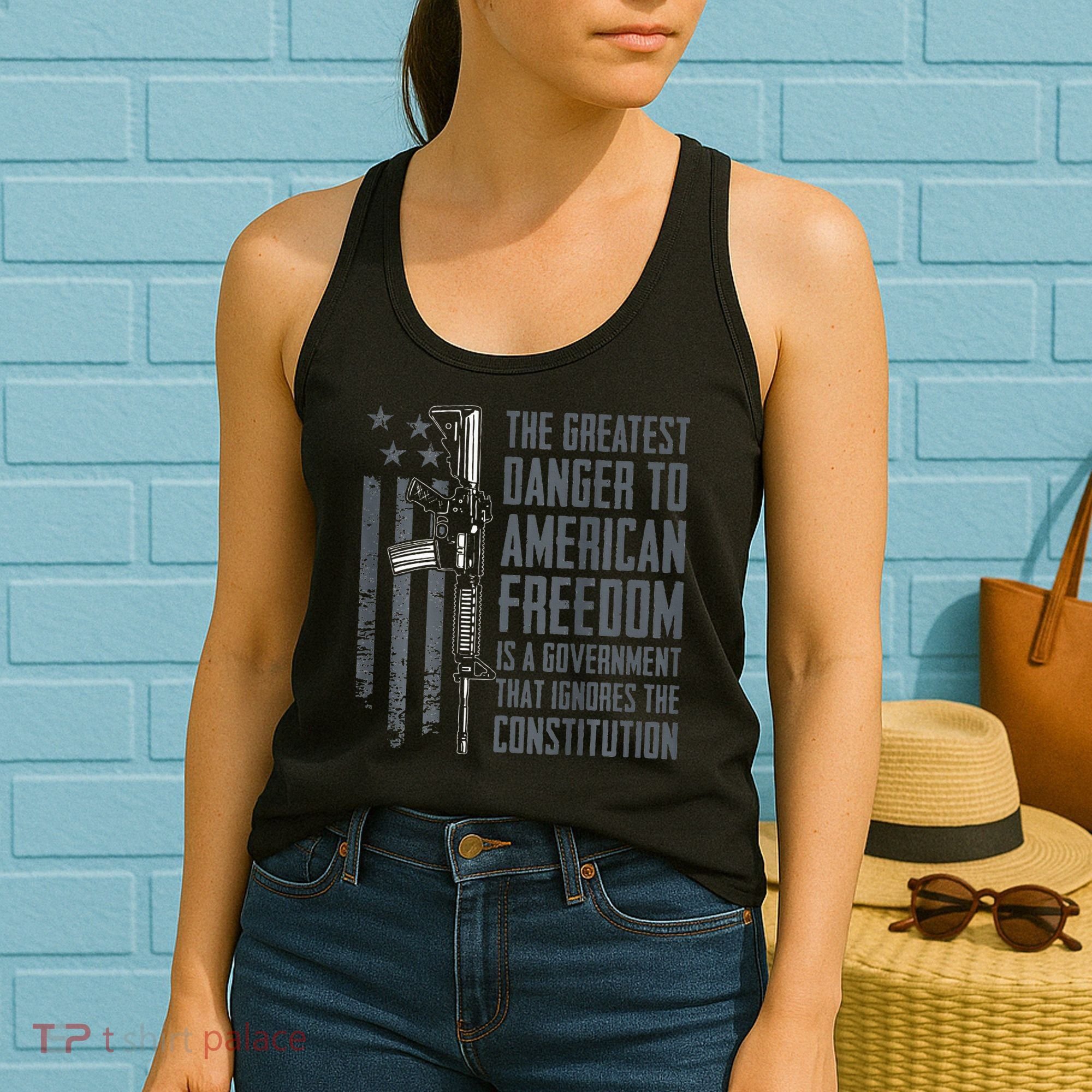 Danger To American Freedom Pro Gun 2nd Amendment Women's Tank Top
