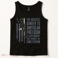 Danger To American Freedom Pro Gun 2nd Amendment Tank Top thumb 2