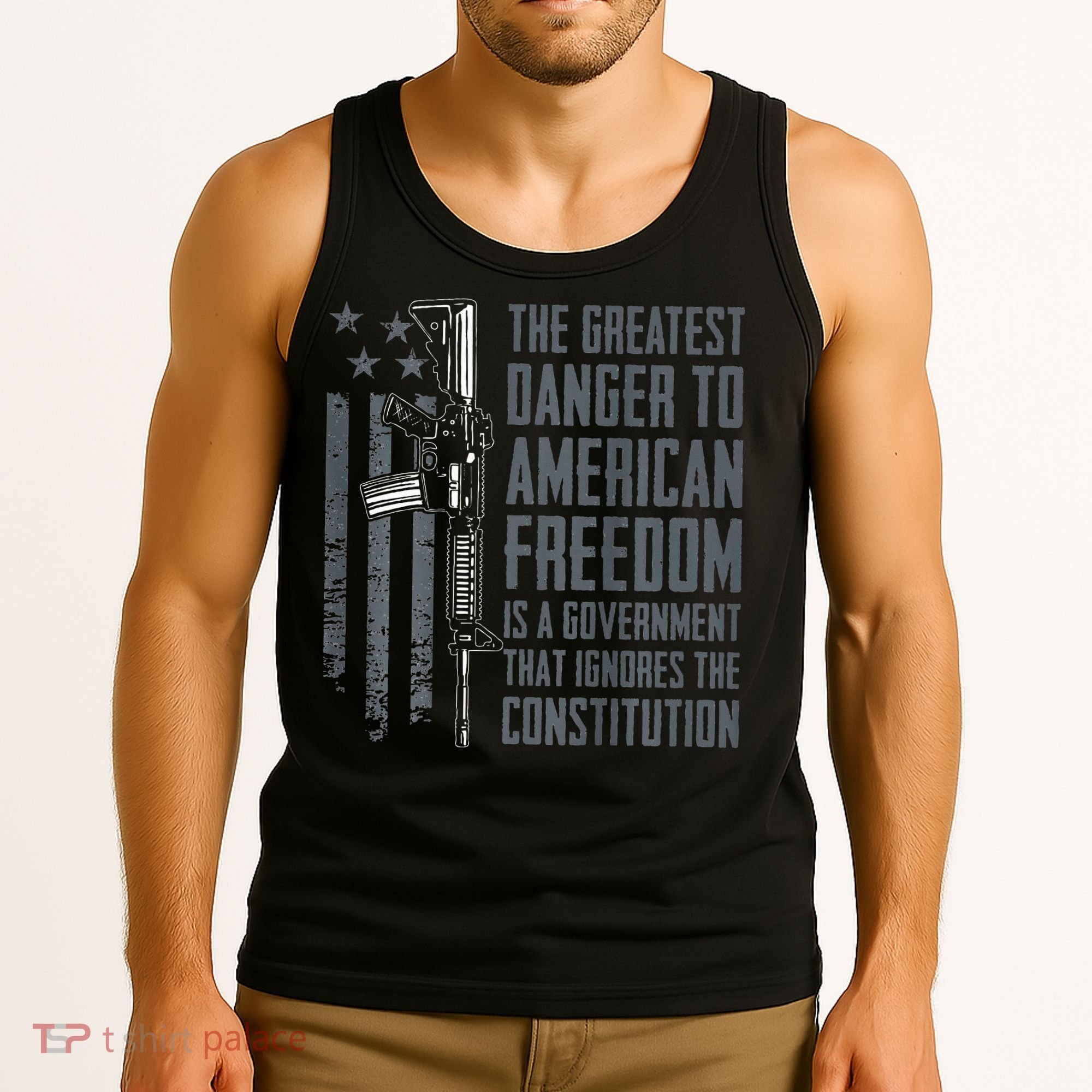 Danger To American Freedom Pro Gun 2nd Amendment Tank Top