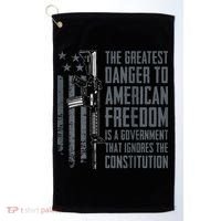 Danger To American Freedom Pro Gun 2nd Amendment Golf Towel thumb 0