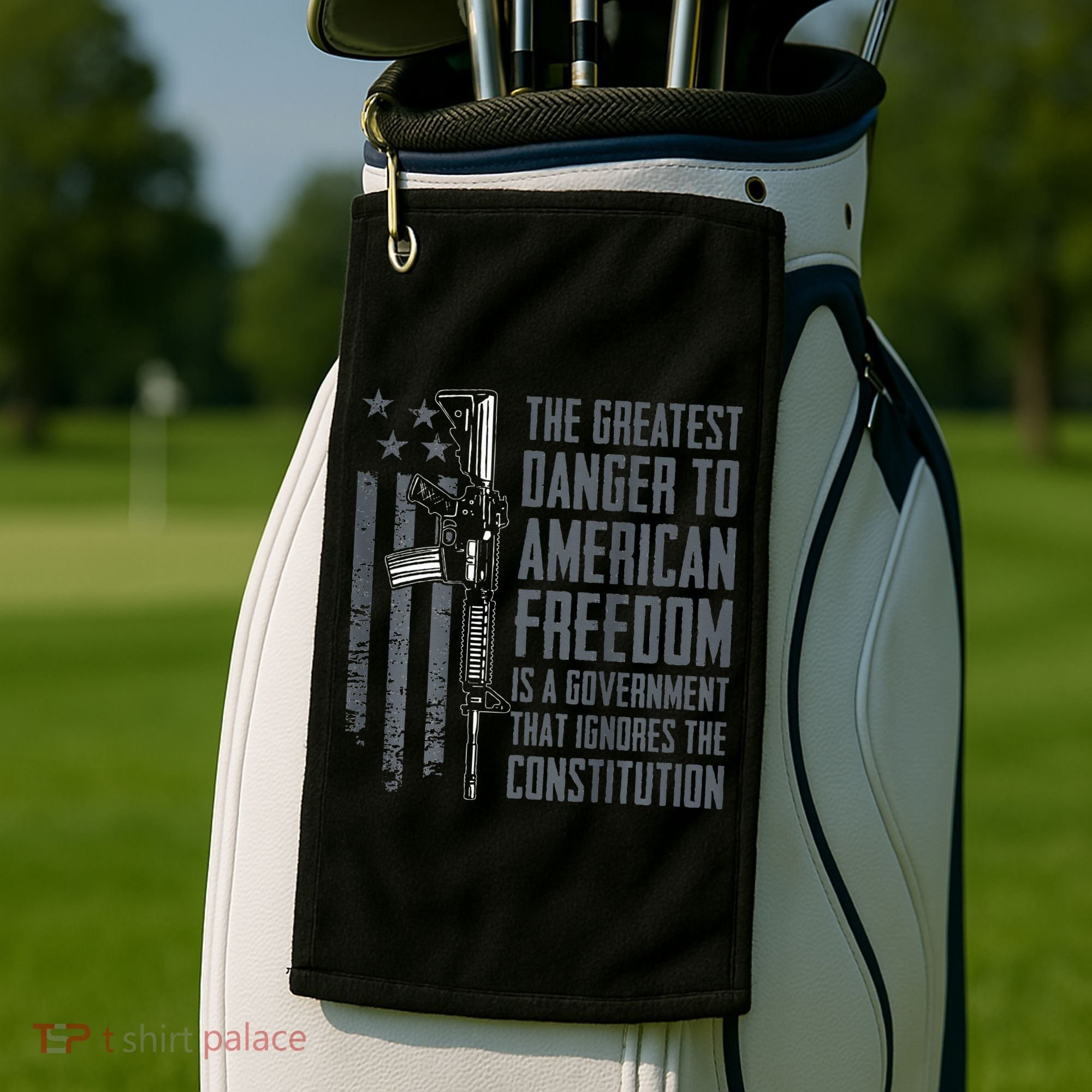Danger To American Freedom Pro Gun 2nd Amendment Golf Towel
