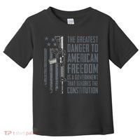 Danger To American Freedom Pro Gun 2nd Amendment Toddler T-Shirt thumb 0