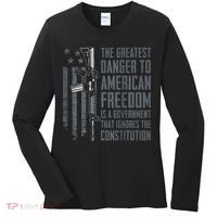 Danger To American Freedom Pro Gun 2nd Amendment Women's Long Sleeve Shirt thumb 0
