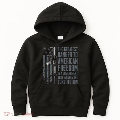 Danger To American Freedom Pro Gun 2nd Amendment Kids Hoodie