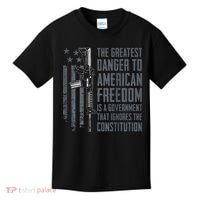 Danger To American Freedom Pro Gun 2nd Amendment Kids T-Shirt thumb 0