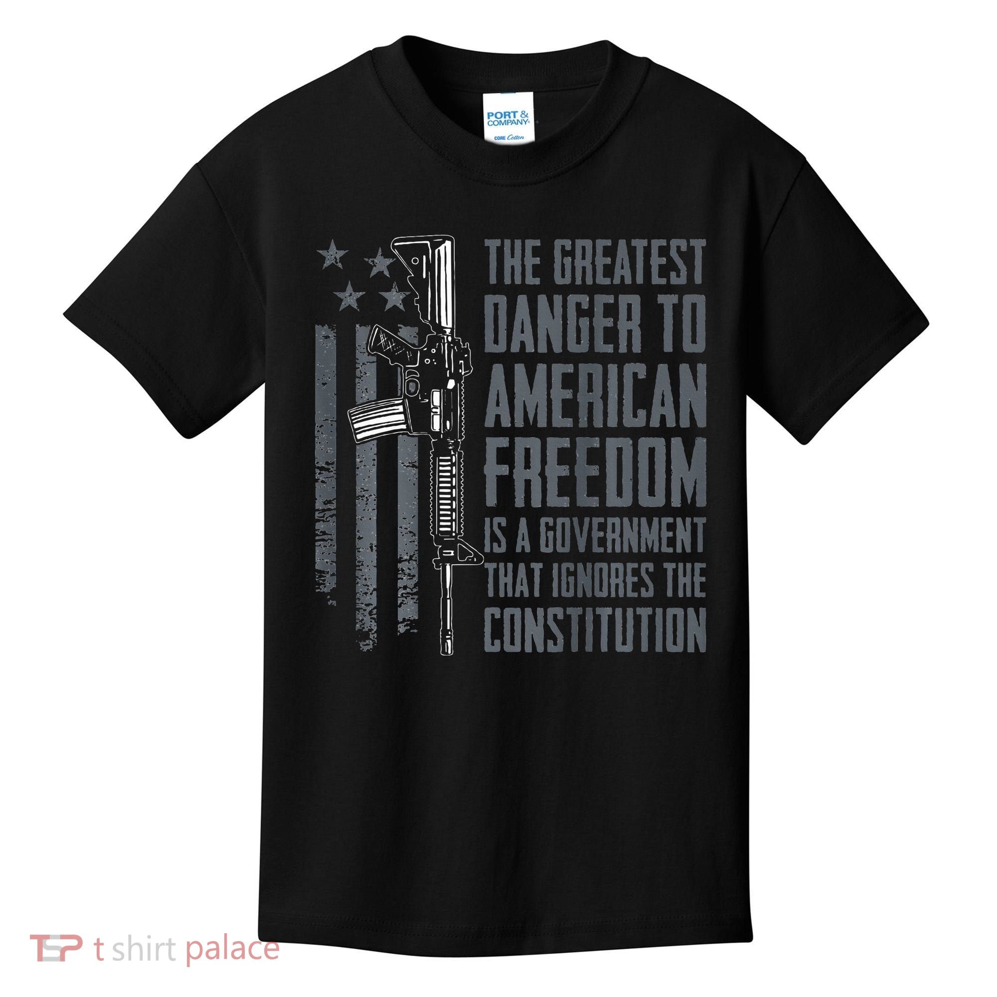 Danger To American Freedom Pro Gun 2nd Amendment Kids T-Shirt