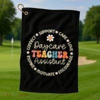 Daycare Teacher Assistant Appreciation Week Back To School Meaningful Gift Golf Towel thumb 1
