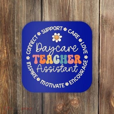 Daycare Teacher Assistant Appreciation Week Back To School Meaningful Gift Coaster
