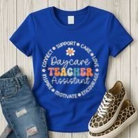Daycare Teacher Assistant Appreciation Week Back To School Meaningful Gift Women's T-Shirt thumb 3