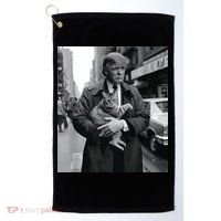 Donald Trump And Cat In Nyc Golf Towel thumb 0