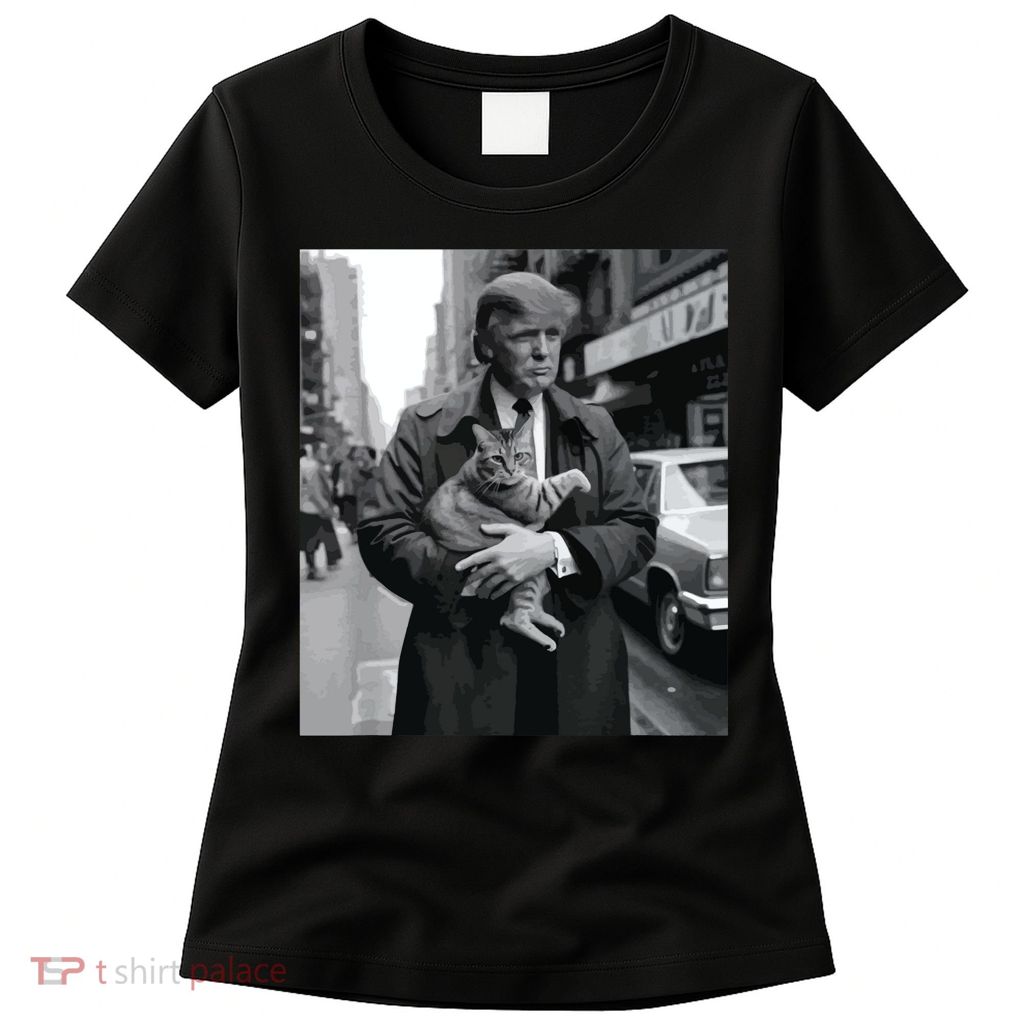 Donald Trump And Cat In Nyc Women's T-Shirt