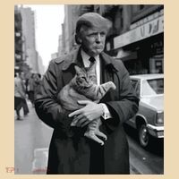 Donald Trump And Cat In Nyc Women's Tank Top thumb 2