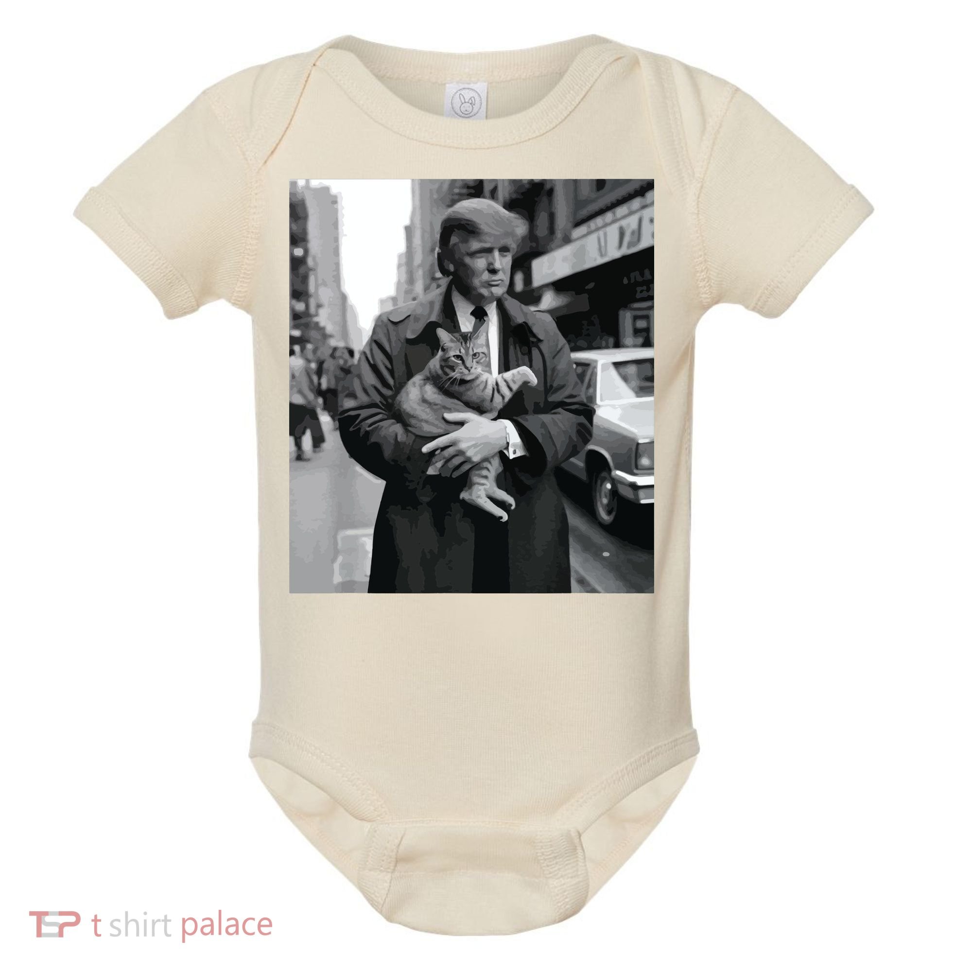 Donald Trump And Cat In Nyc Baby Bodysuit