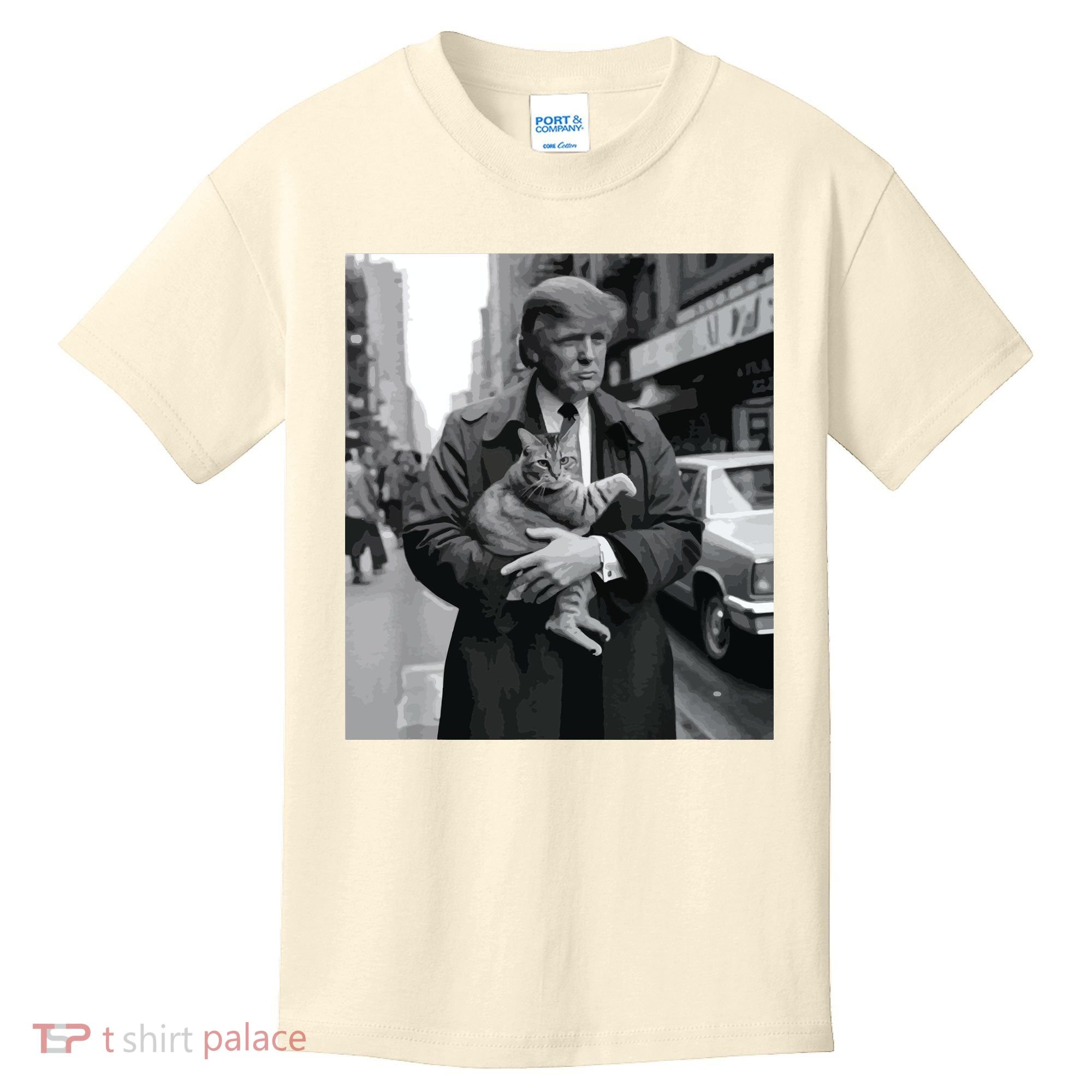 Donald Trump And Cat In Nyc Kids T-Shirt