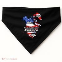 Donald Trump American Flag Canada Greenland Gulf Map USA-Made Doggie Bandana thumb 0