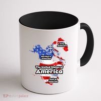 Donald Trump American Flag Canada Greenland Gulf Map Coffee Mug thumb 1
