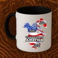Donald Trump American Flag Canada Greenland Gulf Map Coffee Mug thumb 2