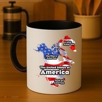 Donald Trump American Flag Canada Greenland Gulf Map Coffee Mug thumb 4