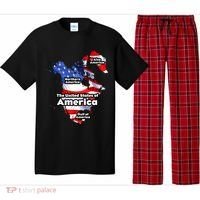 Donald Trump American Flag Canada Greenland Gulf Map Pajama Set thumb 0