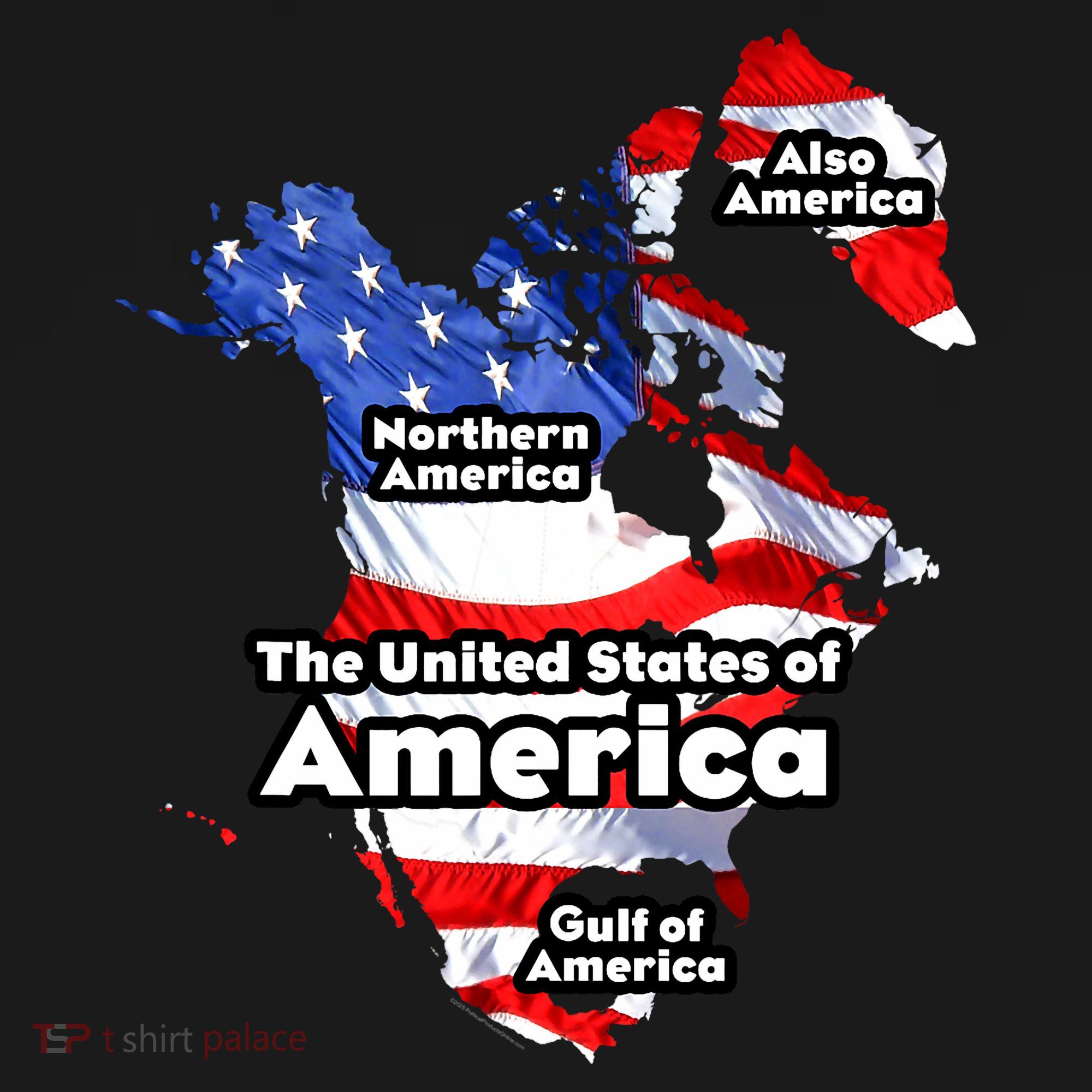 Donald Trump American Flag Canada Greenland Gulf Map Women's Hoodie