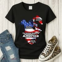 Donald Trump American Flag Canada Greenland Gulf Map Women's T-Shirt thumb 3