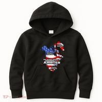 Donald Trump American Flag Canada Greenland Gulf Map Kids Hoodie thumb 0