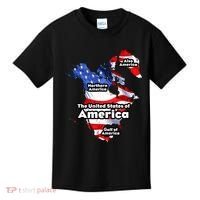 Donald Trump American Flag Canada Greenland Gulf Map Kids T-Shirt thumb 0